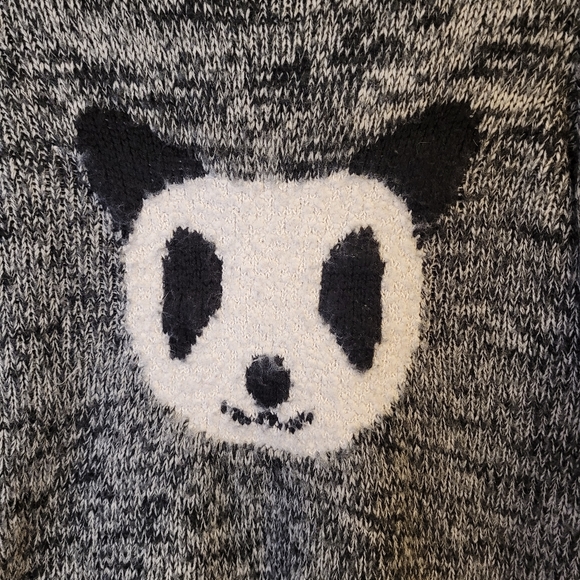 Knit Panda Sweater (Medium) - Black & Grey - Picture 5 of 9